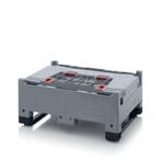 Opvouwbare palletbox 800x600x730mm met 4 inwerpluiken,, Doe-het-zelf en Verbouw, Kratten en Dozen, Gebruikt, 60 cm of meer, Overige typen