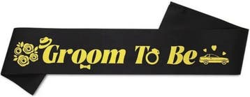 Sjerp Groom to Be zwart met gouden letters, Ophalen of Verzenden, Nieuw, Zwart, Accessoires