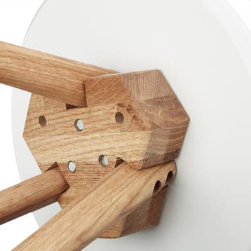 2dekans | WOLTU Bijzettafel Set van 3 Wit/Walnoot - 50, 40, Ophalen of Verzenden, Zo goed als nieuw