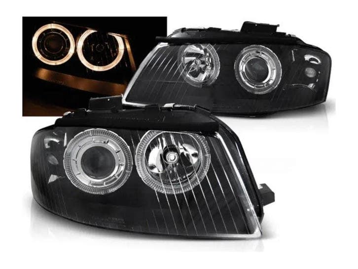 Angel Eyes koplampen Black geschikt voor Audi A3 8P, Auto-onderdelen, Verlichting, Nieuw, Audi, Verzenden