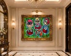 Timo Wedell - Keep Smiling with Friends - XXL - Abstract, Antiek en Kunst