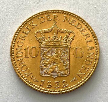 Nederland. Wilhelmina. 10 Gulden 1932