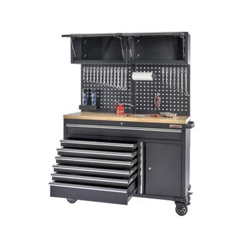 Verrijdbare werkbank met lades, gereedschapsbord,, Ophalen of Verzenden, Nieuw