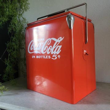 Coca-Cola - Reclamebord - Koelbox, 1990, nr50 - Metaal
