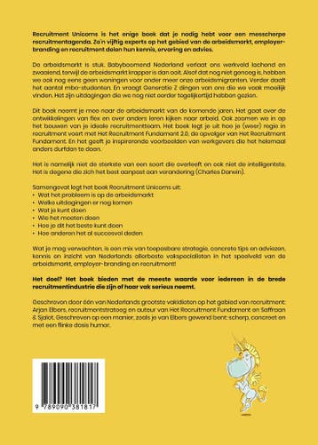 Recruitment Unicorns 9789090381817 Arjan Elbers, Verzenden, Zo goed als nieuw, Arjan Elbers