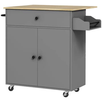 Keukenwagen Met Lade, Kastvak, Handdoekstang, 106 X 42 X 87, Verzenden, Nieuw