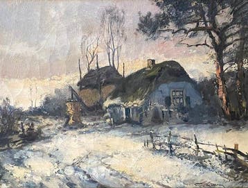 Cornelis de Bruin (1870-1940) - Winteravond te Soest