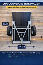 NIEUW Opvouwbare Bagagewagen Aanhangwagen - Compleet!, Ophalen of Verzenden, Nieuw