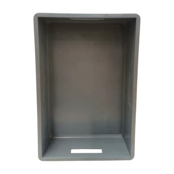 Stapelbak 600x400x155 mm, euronorm open handvat, donkergrijs, Ophalen of Verzenden