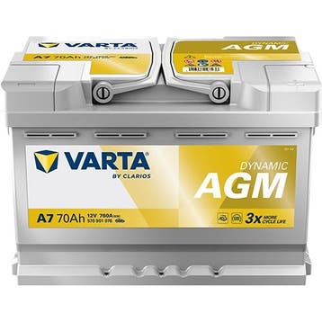 VARTA A7 Dynamic AGM accu | 570 901 076 | 12V 70Ah 760A, Auto-onderdelen, Ophalen of Verzenden, Nieuw