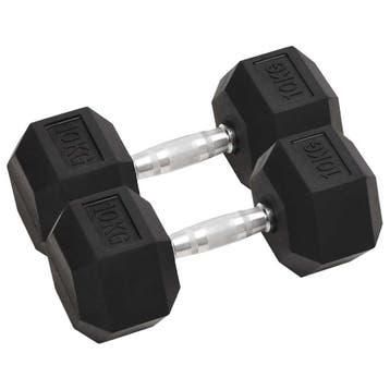 vidaXL Halters 2 st 20 kg totaal gietijzer, Verzenden, Nieuw