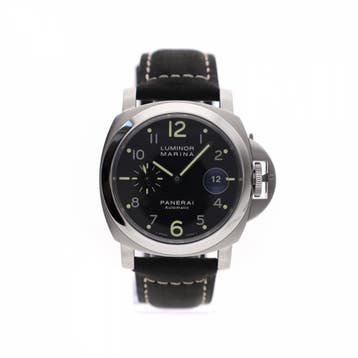 Panerai Luminor Marina 44mm PAM00164; Automatisch Heren H..., Ophalen of Verzenden, Zo goed als nieuw, Leer, Overige merken