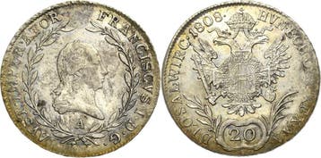 20 Kreuzer 1808, Kaiserreich Österreich Franz I 1804-1835, Verzenden