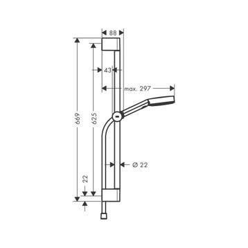 Doucheset HansGrohe Pulsify Select S 3 Jets Relaxation Met, Ophalen of Verzenden, Nieuw