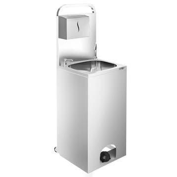 GGM Gastro | Mobiele handenwasbak Handsfree - 30L - Rvs - |, Verzenden, Nieuw in verpakking, RVS Meubilair