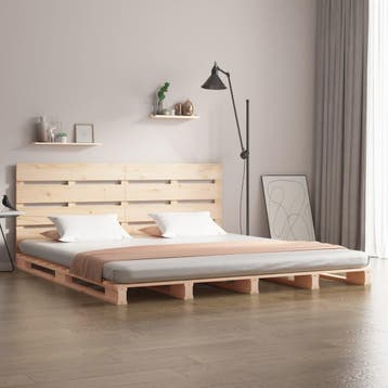vidaXL Bedframe massief grenenhout 120x190 cm, Bruin, Verzenden, Nieuw, 190 cm of minder