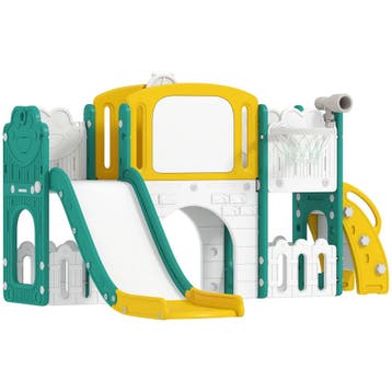 AIYAPLAY 7-in-1 Glijbaanset Voor Peuters, Basketbalring, Kik, Verzenden, Nieuw