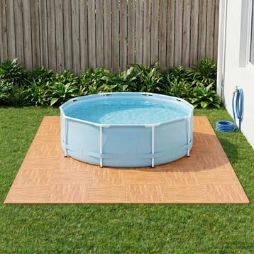 vidaXL Zwembad Grondmat 40 st Hout 14,4 m² EVA Schuim, Verzenden, Nieuw