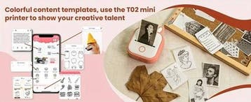 Mini fotoprinter zwartwit labelprinter labelmaker witgroen, Ophalen of Verzenden, Nieuw