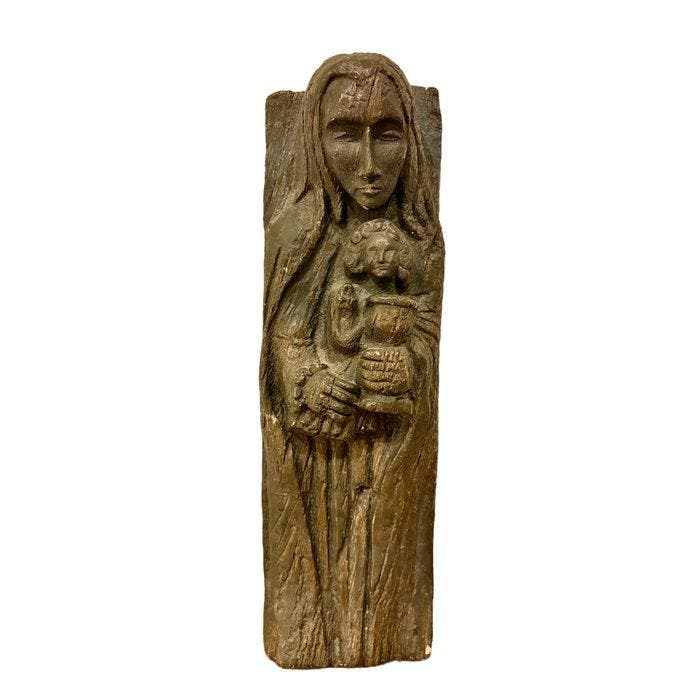 sculptuur, Virgen con el niño - 40 cm - Gips, Antiek en Kunst, Antiek | Boeken en Bijbels