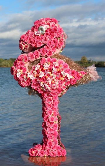 OASIS® BIOLINE® FLAMINGO steekschuimvorm 70  x 35 x 17,5  cm, Ophalen of Verzenden, Nieuw