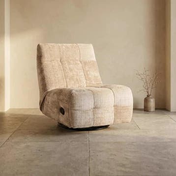 Relaxfauteuil Chill | Beige | Starfurn, Huis en Inrichting, Ophalen of Verzenden, Nieuw