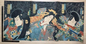 Toyohara Kunichika – Nakamura Shikan, Sawamura Tanosuke and
