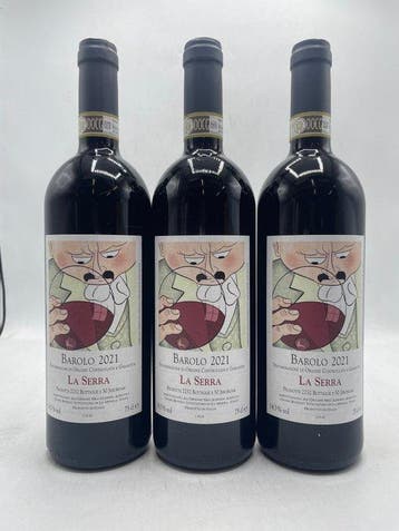 2021 Cesare Bussolo Barolo La Serra - Barolo - 3 Flessen, Verzamelen, Nieuw
