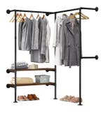 Wandgarderobe van Metaal en Hout – Industrieel Kledingrek, Verzenden, Nieuw