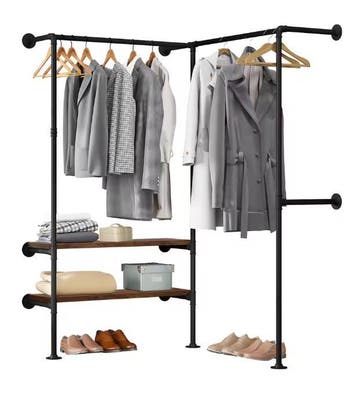 Wandgarderobe van Metaal en Hout – Industrieel Kledingrek, Verzenden, Nieuw