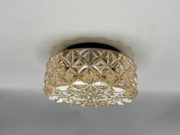 Authentieke plafonnière - Plafondlamp - Glas