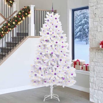 vidaXL Kunstmatige Inklapbare Kerstboom Wit 270 cm PVC en, Diversen, Verzenden, Nieuw