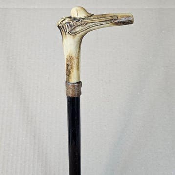 Wandelstok - Been - Biedermeier jachtstok