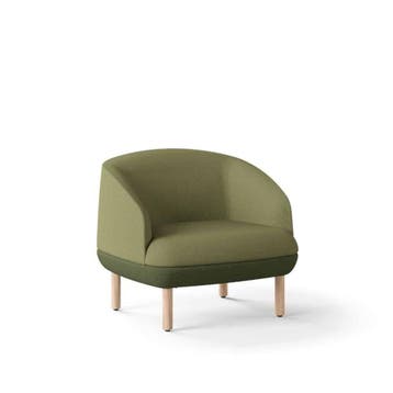 Loungestoel Kopa met houten poten, Nieuw