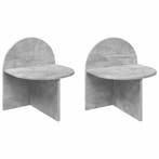 vidaXL Nachtkastje 2 pcs Betongrijs 40 x 35,5 x 45,5 cm, Minder dan 45 cm, Verzenden, Nieuw, Minder dan 55 cm