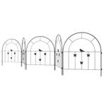 Tuinhek Hek Staal 300 Cm X 70 Cm Hoog Decoratief Roosterhek, Verzenden