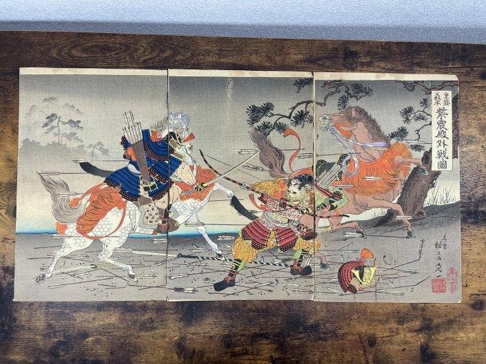UkiyoeMushae - Yousai Nobukazu, Antiek en Kunst, Antiek | Overige Antiek