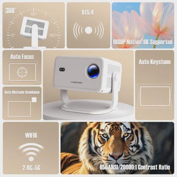 Magcubic L018 Draagbare Full HD Projector: Auto Focus, Andro, Verzenden, Nieuw