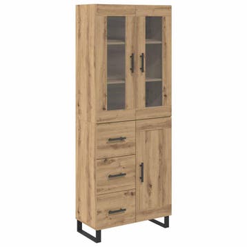 vidaXL buffetkast 2 st Artisan Eiken 69,5 x 34 x 180 cm, Minder dan 50 cm, Verzenden, Nieuw, Minder dan 100 cm