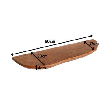 Wandplank set Live Edge Naturel Acaciahout 60 cm | Starfurn, Ophalen of Verzenden, Nieuw