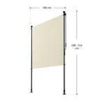2dekans | Juskys Verticaal Balkonscherm 120x310 cm - Beige –, Ophalen of Verzenden, Zo goed als nieuw