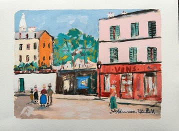 Maurice Utrillo (1883-1955) - Le cabaret des muses