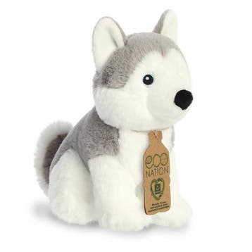 Aurora pluche husky hond - eco nation - knuffel - 21 cm, Verzenden, Nieuw