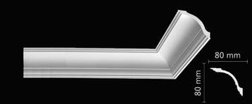 Kroonlijst Nomastyl GO+ (80 x 80 mm), lengte 2 m, Ophalen of Verzenden, Nieuw