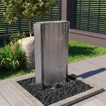 vidaXL Tuinfontein 60,2x37x122,1 cm roestvrij staal, Verzenden, Nieuw