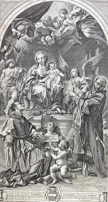 Nicolas Dorigny (1658-1746), da Carlo Maratta - Vergine con, Antiek en Kunst