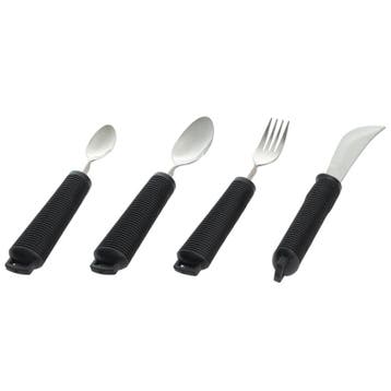 Aangepast bestek 4-delig verdikt, buigzaam, extra grip. ZWAR, Diversen, Verpleegmiddelen, Ophalen of Verzenden, Nieuw