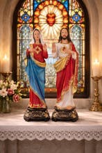 Beeld, statue of Saint Mary the virgin - 38 cm - polyresin, Antiek en Kunst, Antiek | Boeken en Bijbels