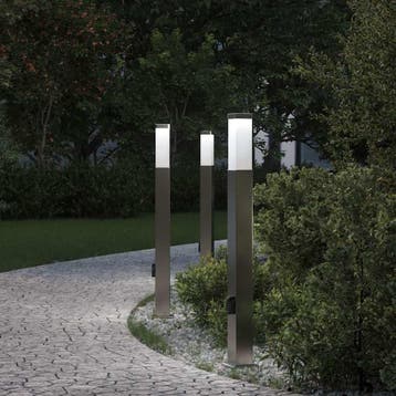vidaXL Bolderverlichting met stopcontact 3 stuks 80 cm RVS, Verzenden, Nieuw
