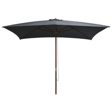 Design Parasol Rechthoekig | 34% Korting, Ophalen of Verzenden, Zo goed als nieuw, 2 tot 3 meter, Stokparasol